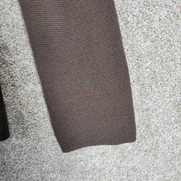 Talbots Silk Cardigan Womens M Brown Knit Button Down Faux Pockets Sweater - Picture 12 of 16